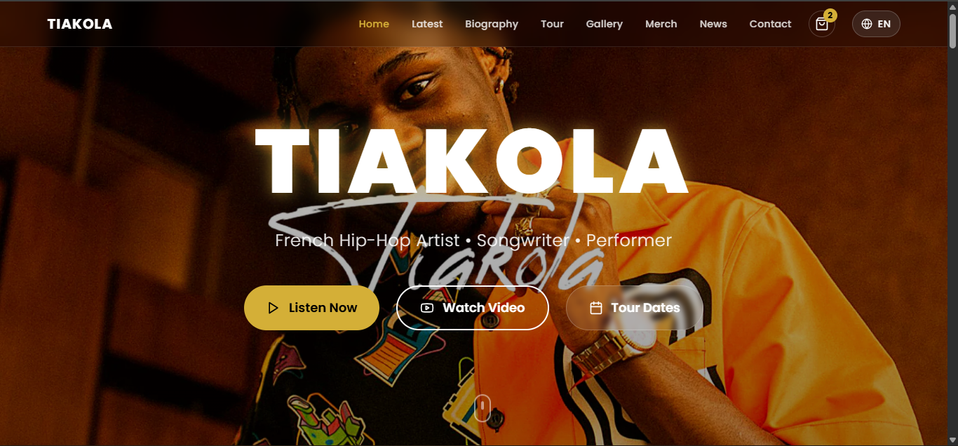 Tiakola Artist Website